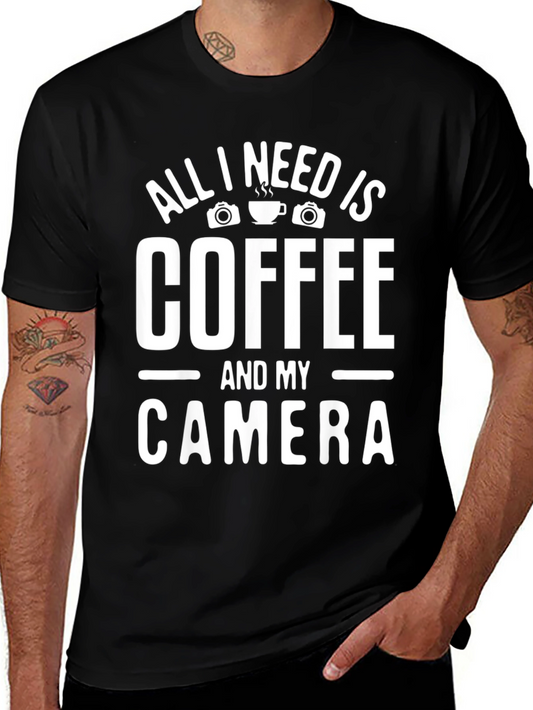 Coffee & Camera T-Shirt - Photographers Essential Tee