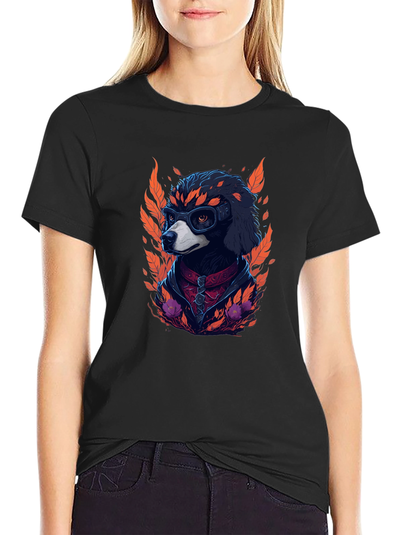 Cool Dog Graphic Tee - Unisex Black T-Shirt