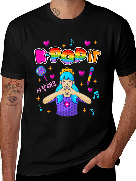 K-Pop It T-Shirt Korean Pop Music Heart Hands Tee