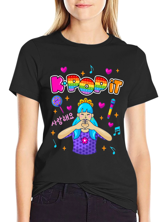 K-Pop It T-Shirt Korean Pop Music Heart Hands Tee
