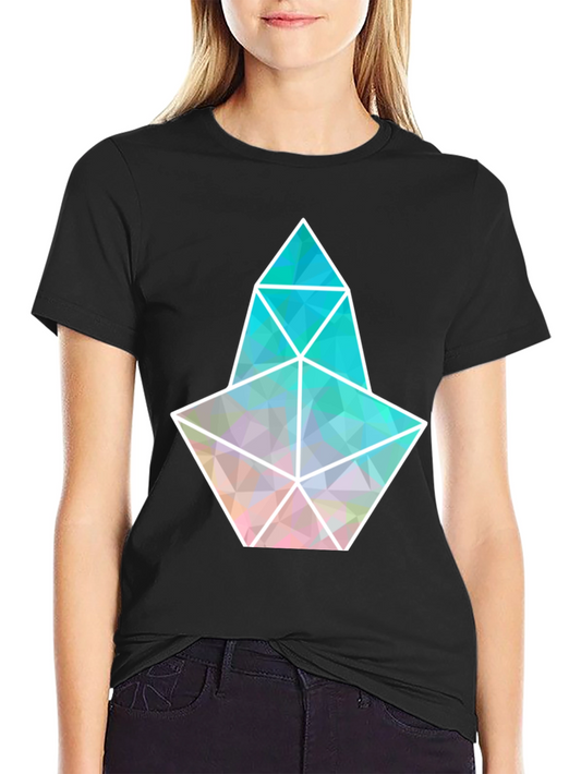 Geometric Prism Graphic Tee - Modern Minimalist Style
