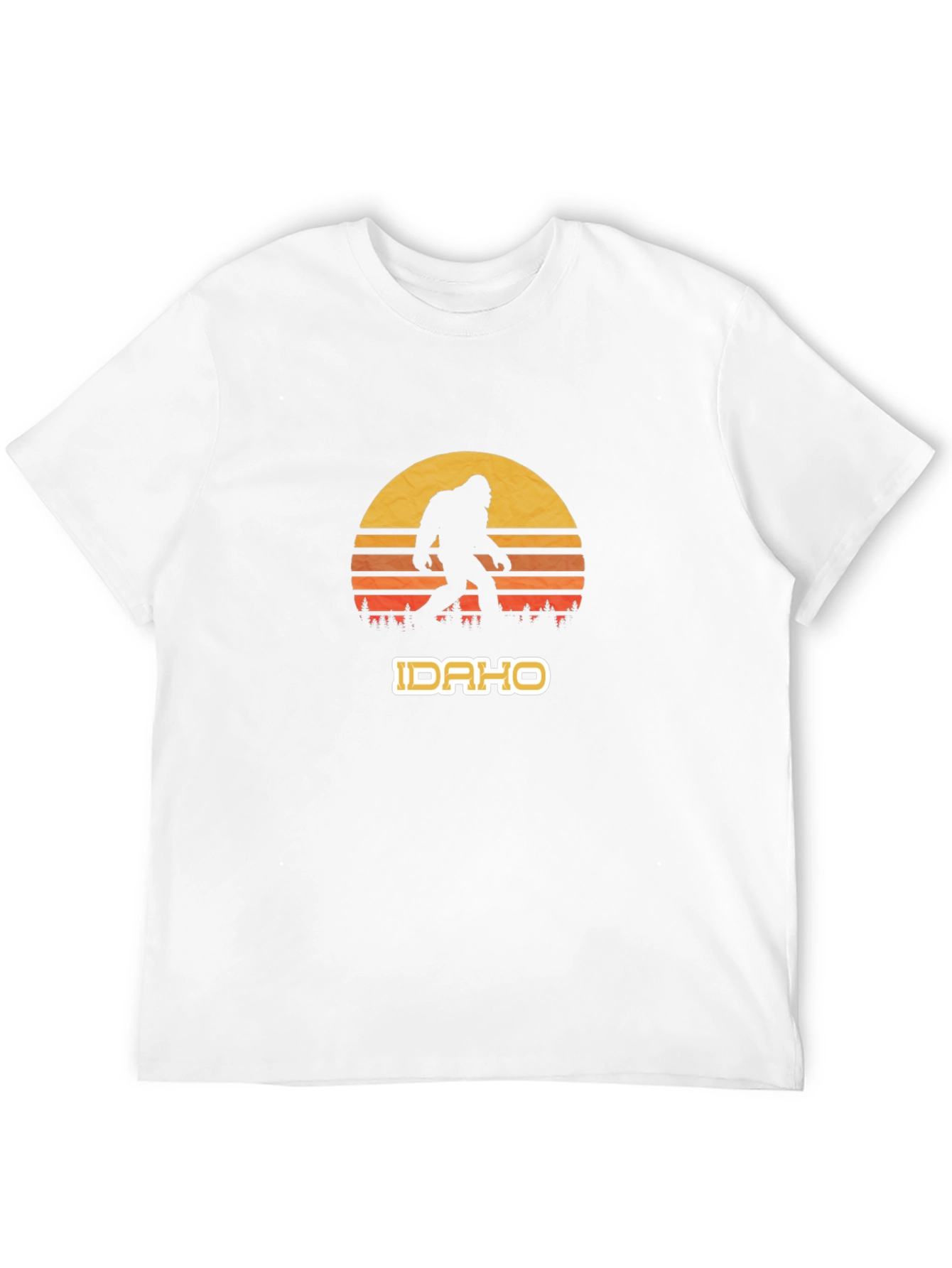 Idaho Bigfoot Sunset Graphic Tee - Black
