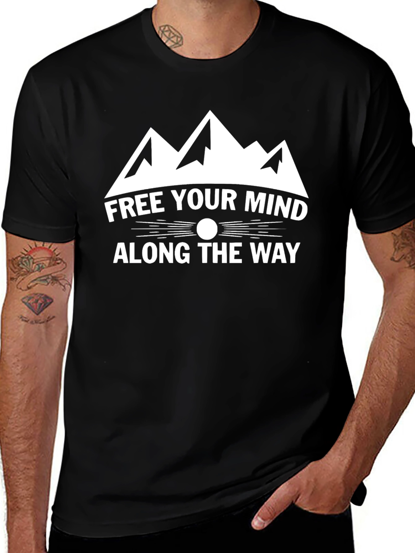 Free Your Mind Graphic Tee - Black Cotton Shirt