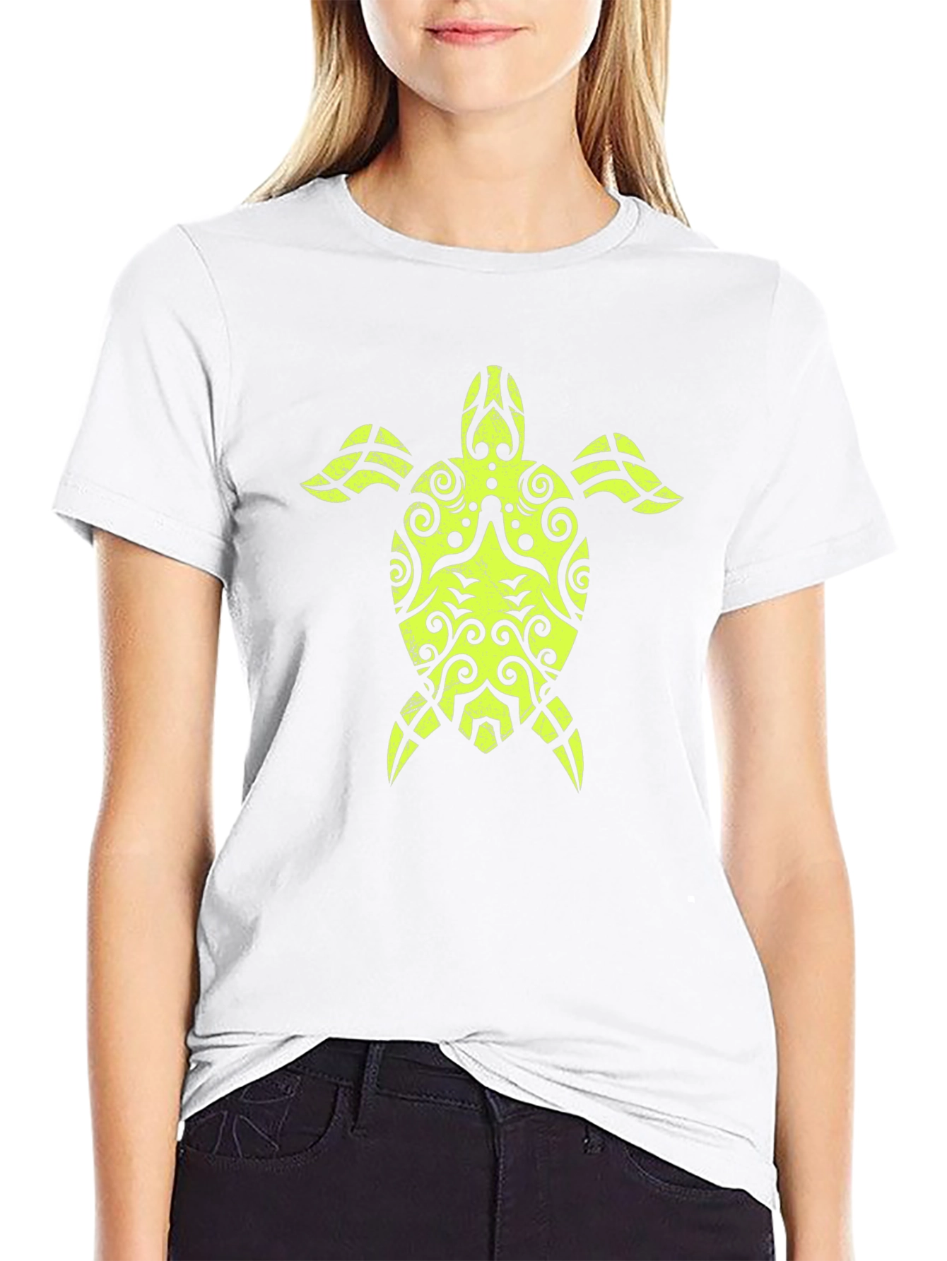 Tribal Turtle Graphic Tee - Black