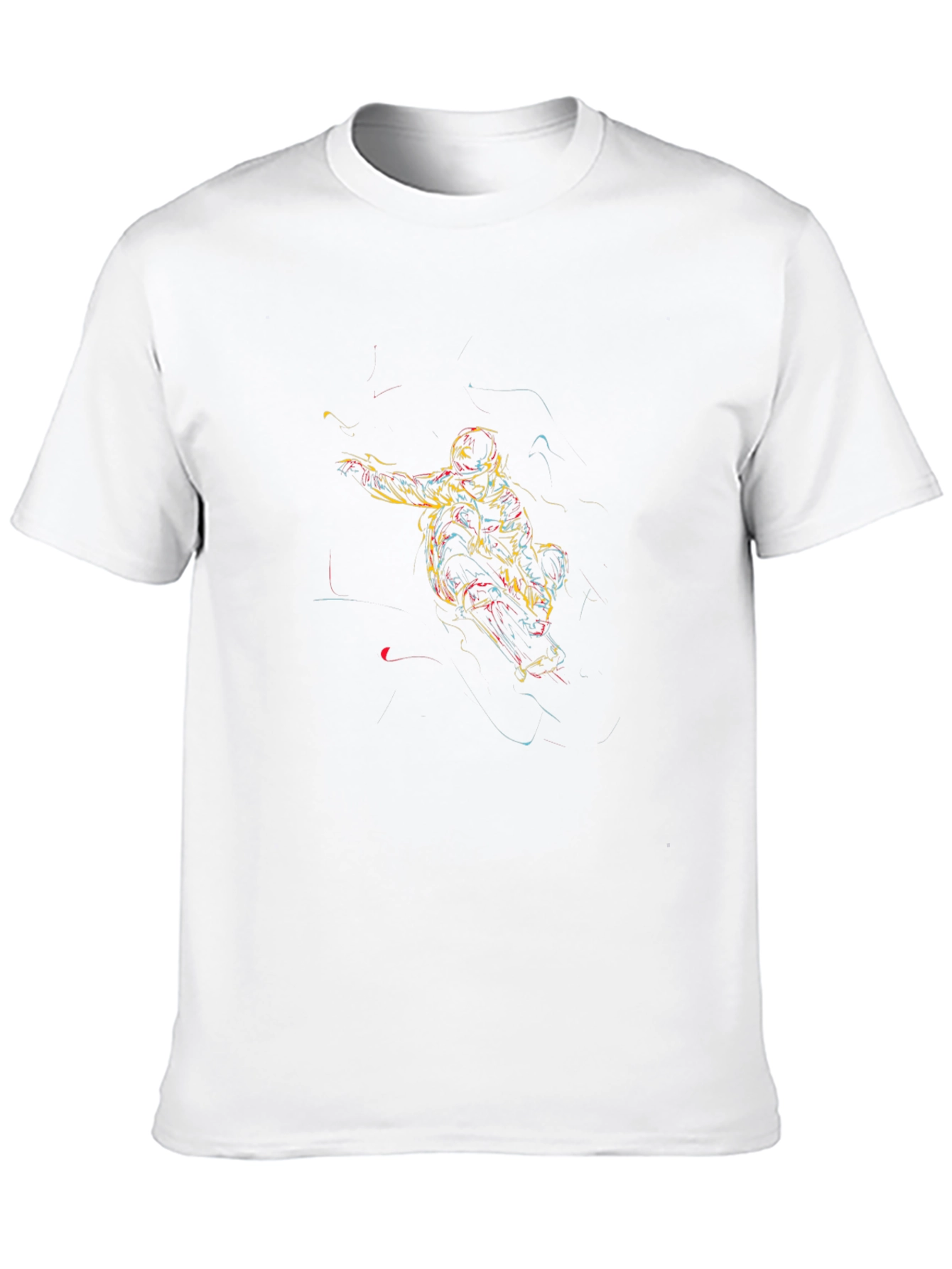 Abstract Athlete Graphic Tee - Black T-Shirt