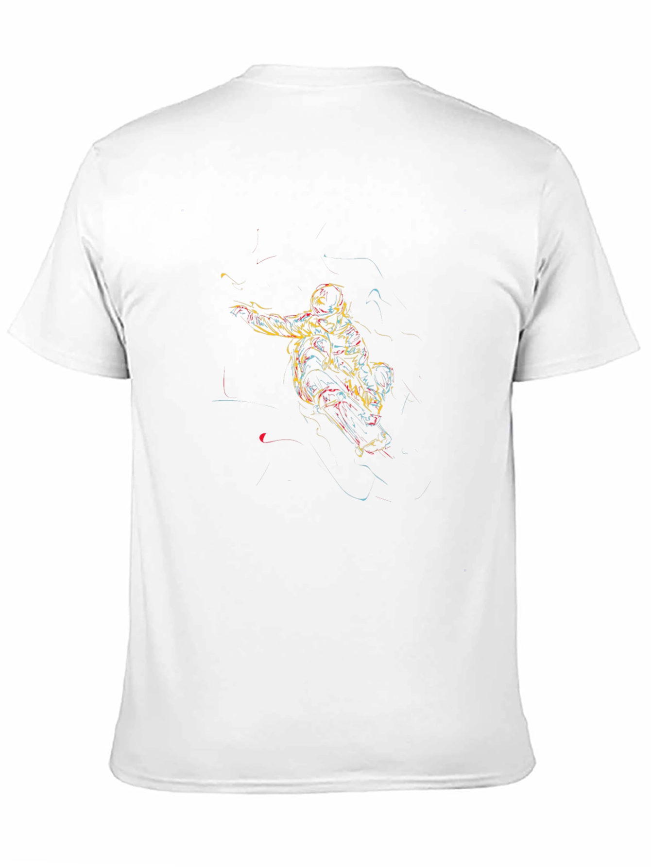 Abstract Athlete Graphic Tee - Black T-Shirt