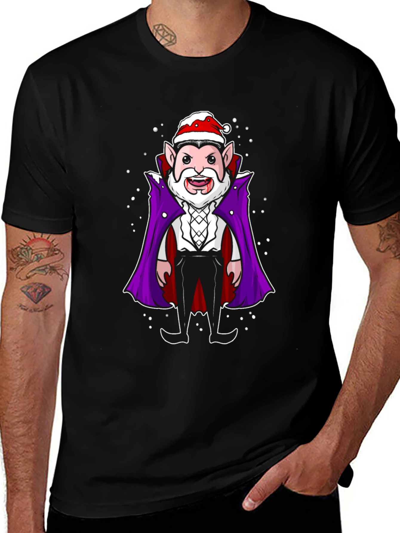 Festive Vampire Graphic Tee