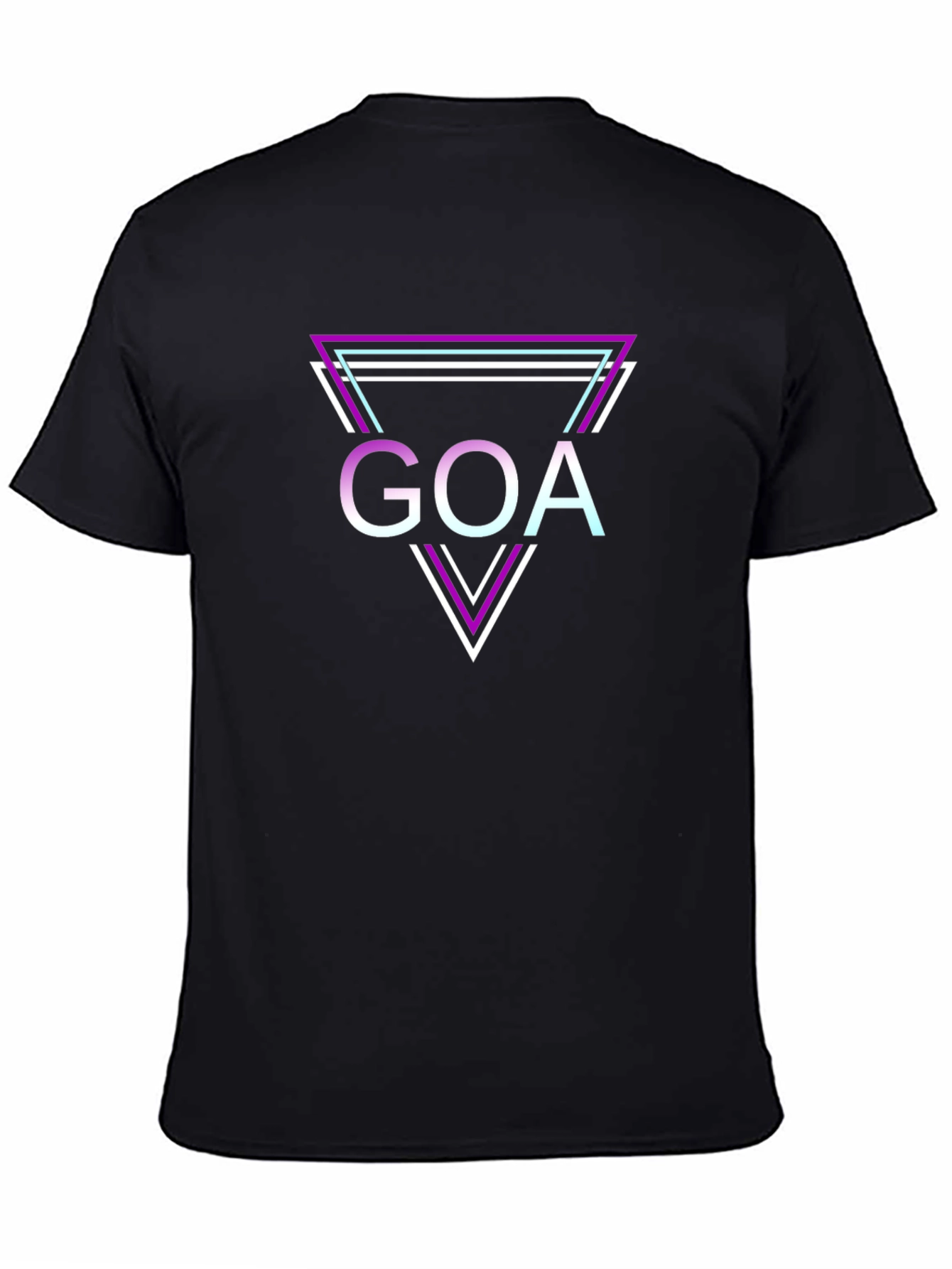 Mens Black Goa Triangle Graphic Tee