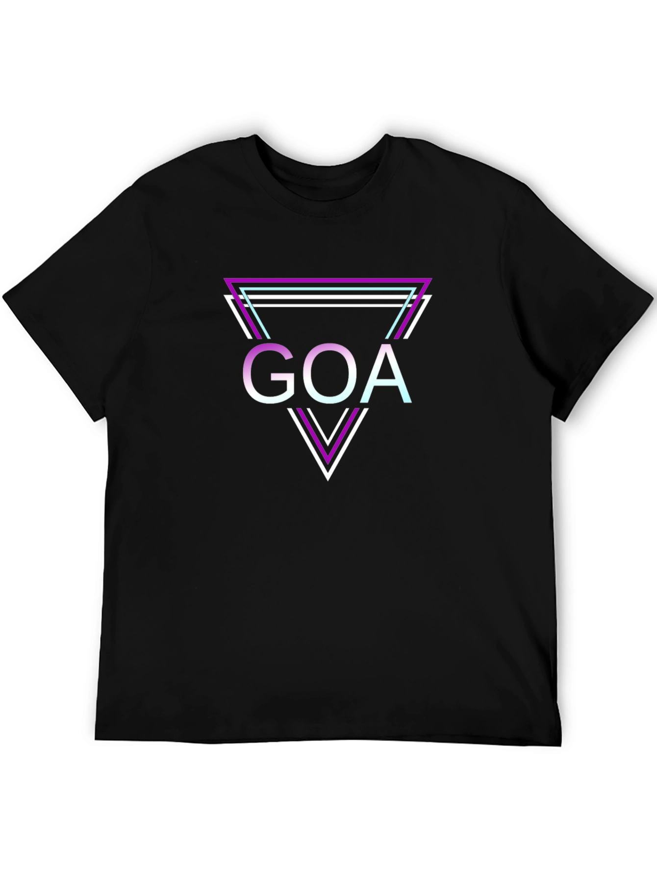 Mens Black Goa Triangle Graphic Tee