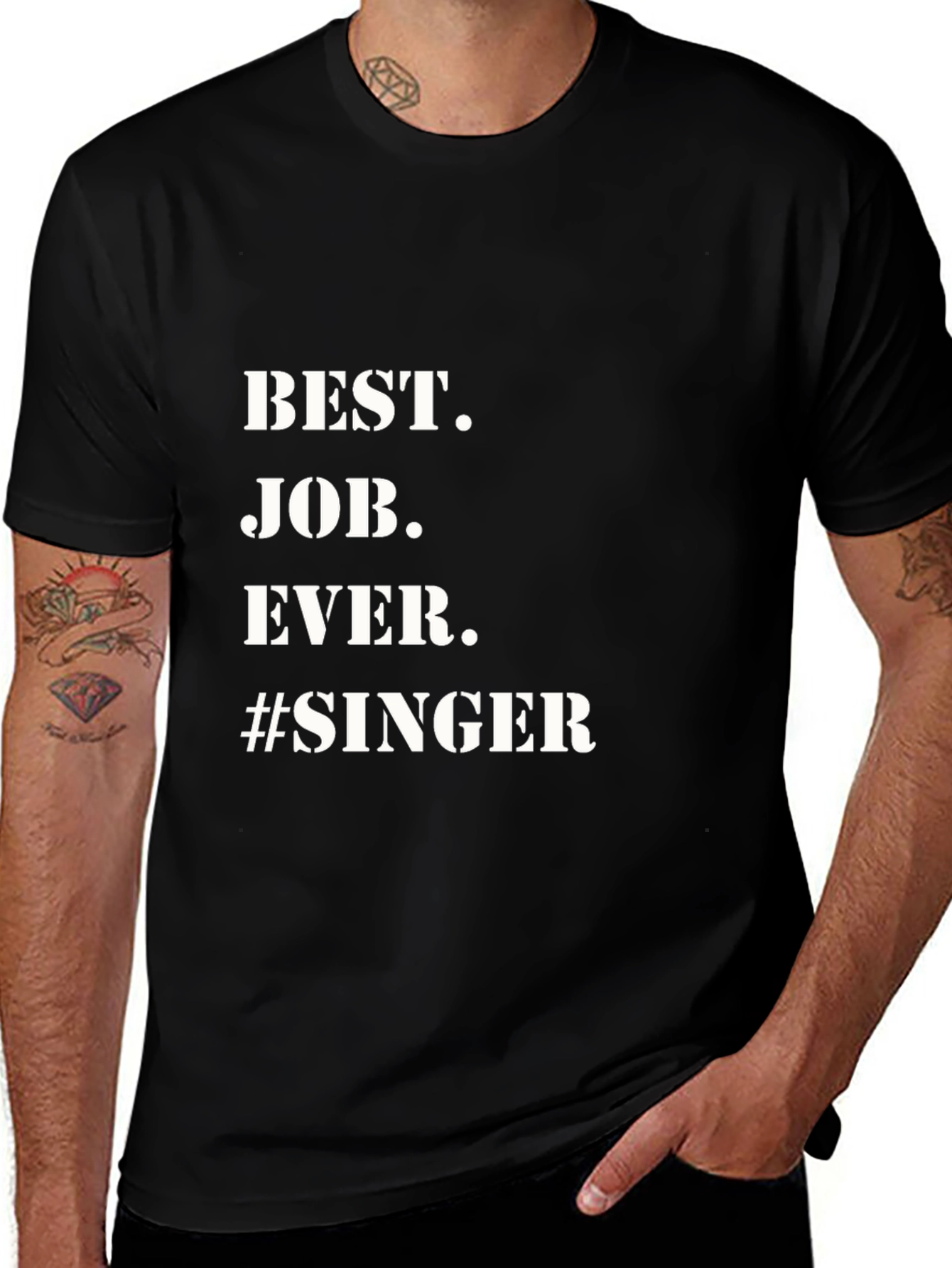 Best Job Ever Singer Black T-Shirt