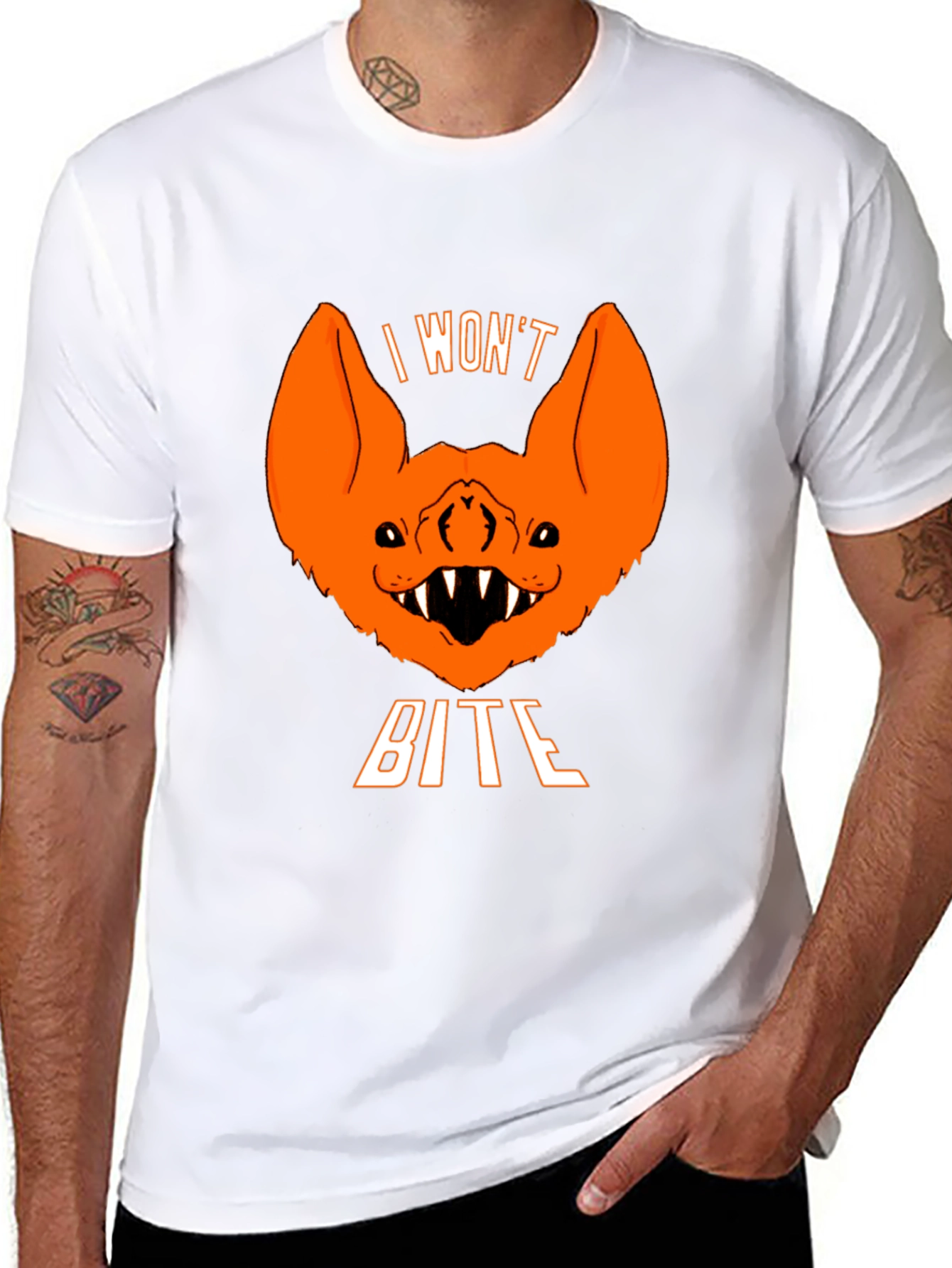 Halloween Bat T-Shirt - I Wont Bite
