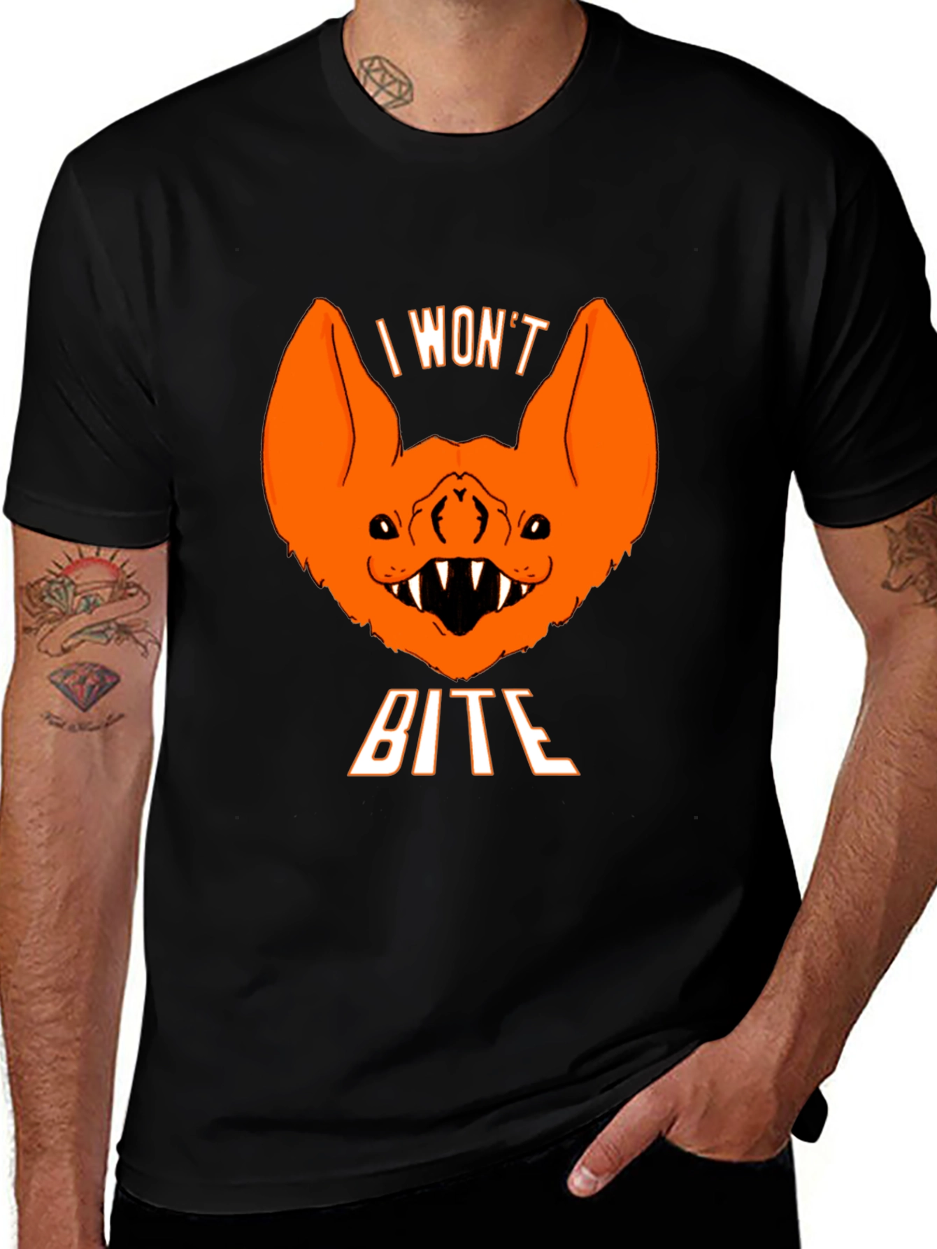 Halloween Bat T-Shirt - I Wont Bite