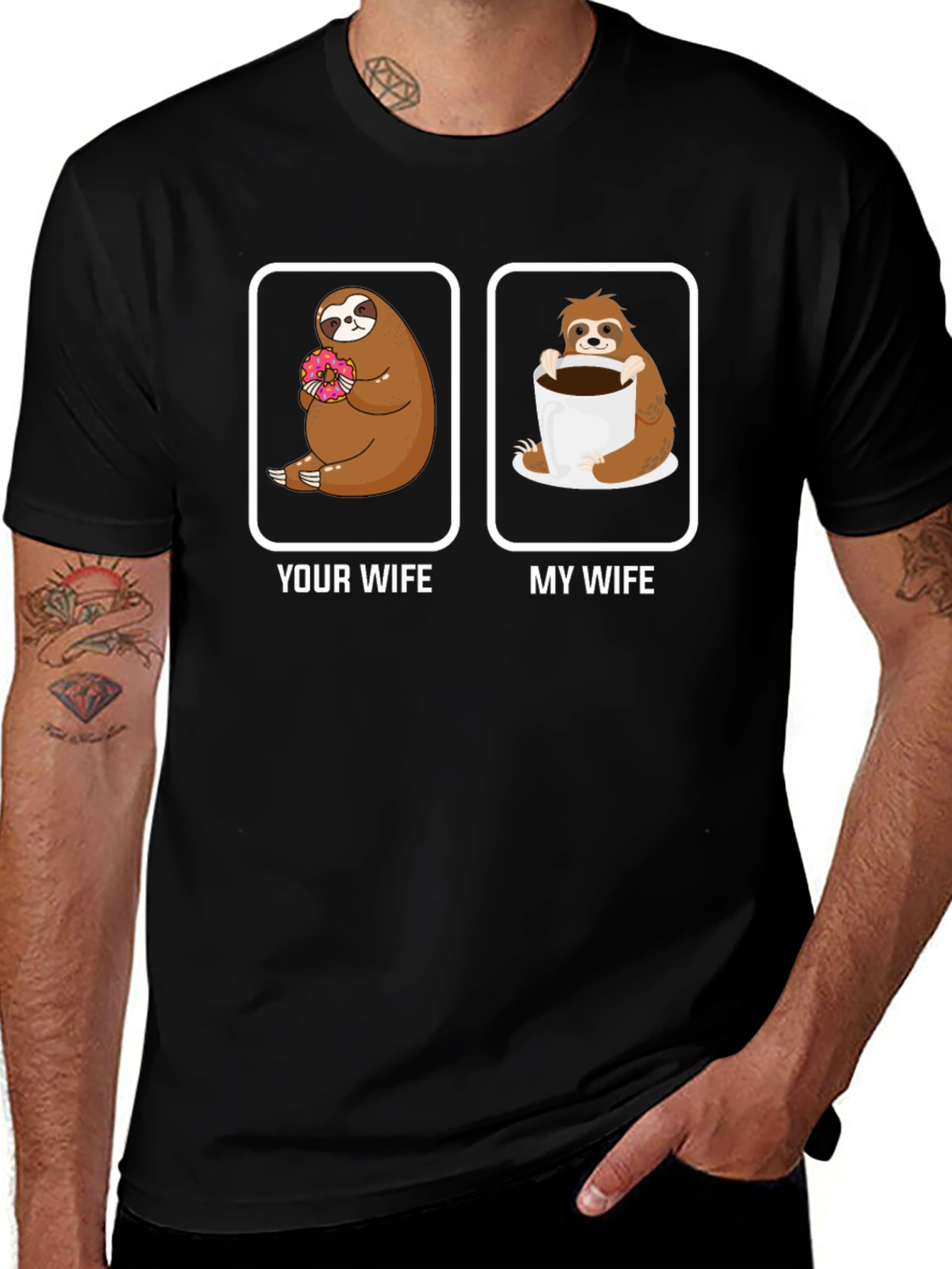 Humorous Sloth Wife T-Shirt