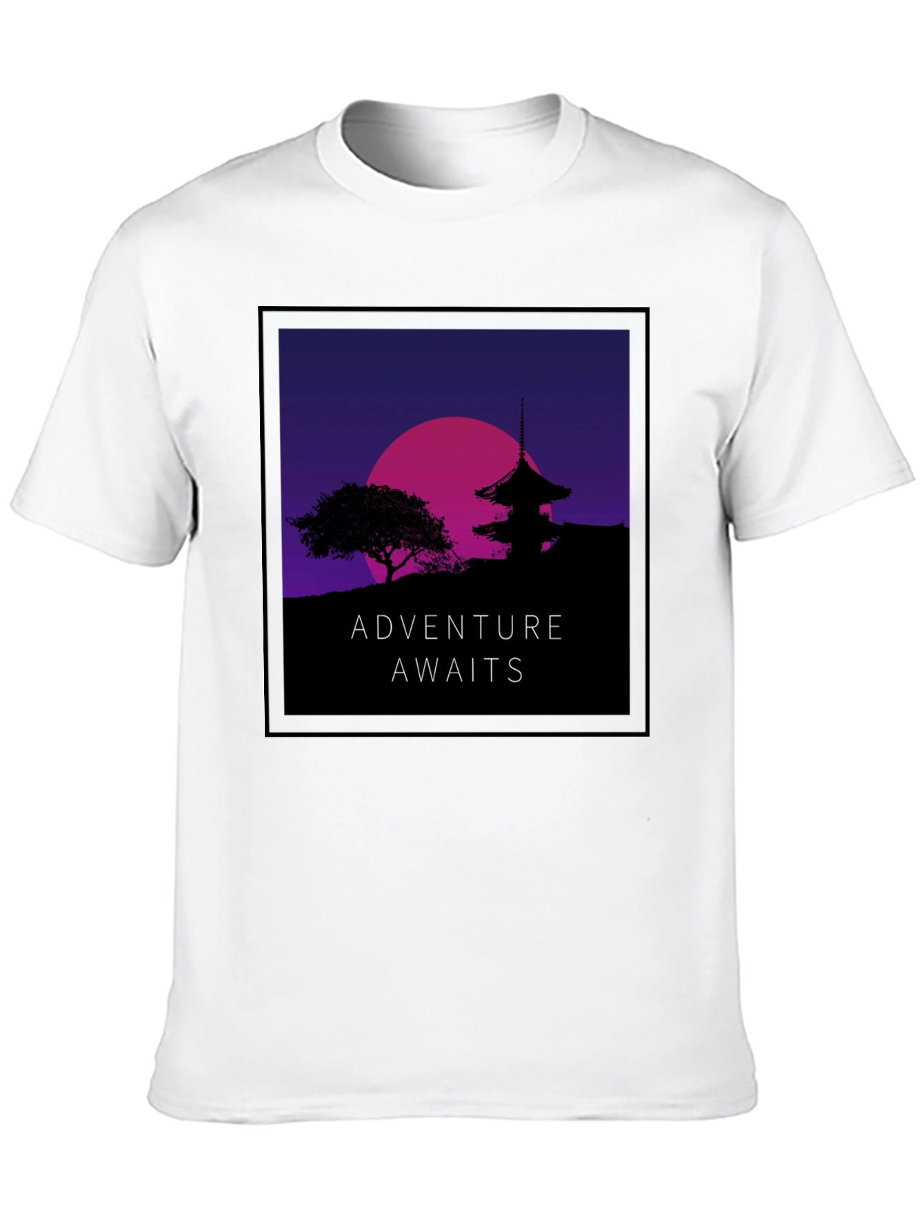Adventure Awaits Graphic Tee - Black