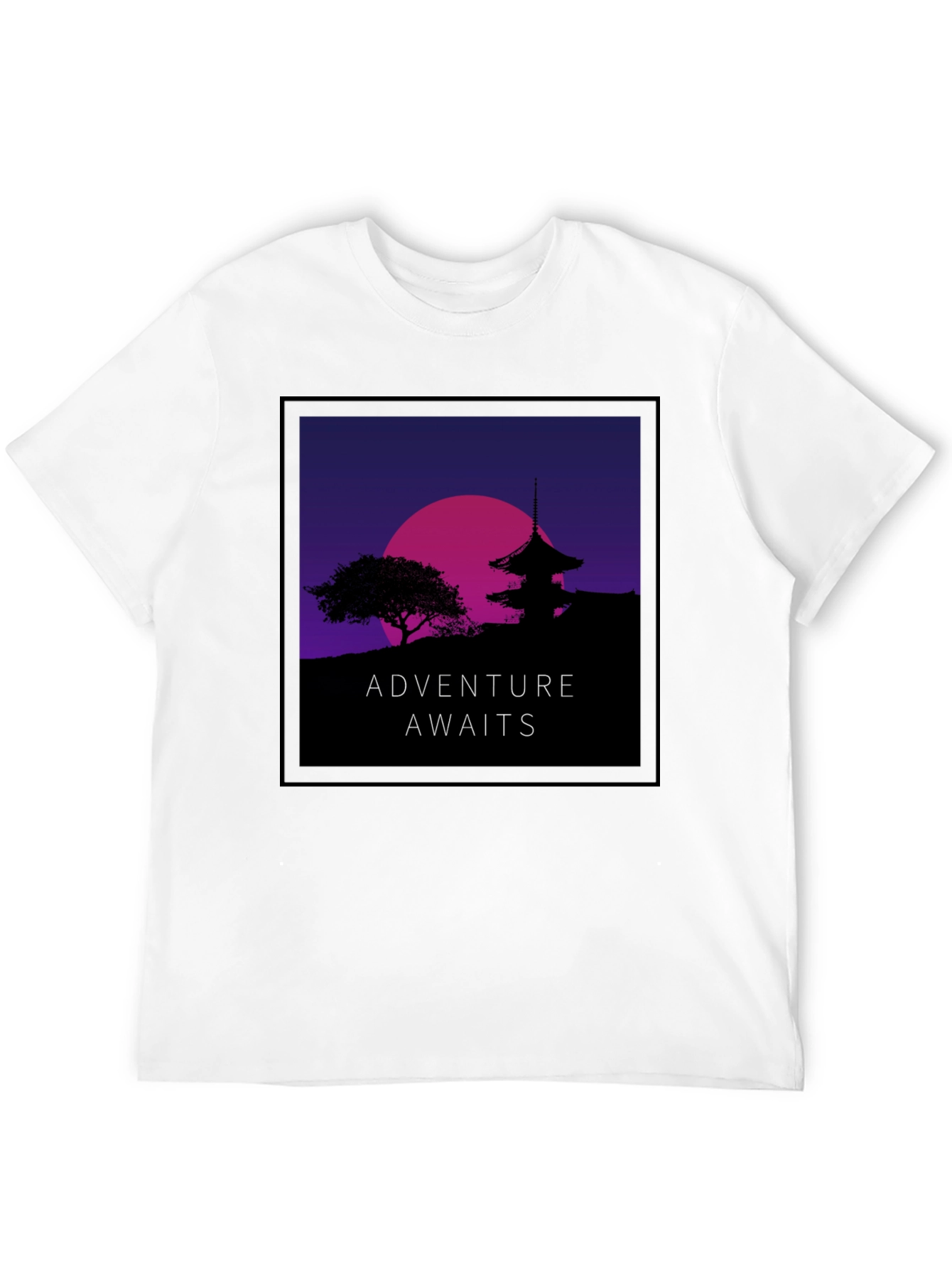 Adventure Awaits Graphic Tee - Black