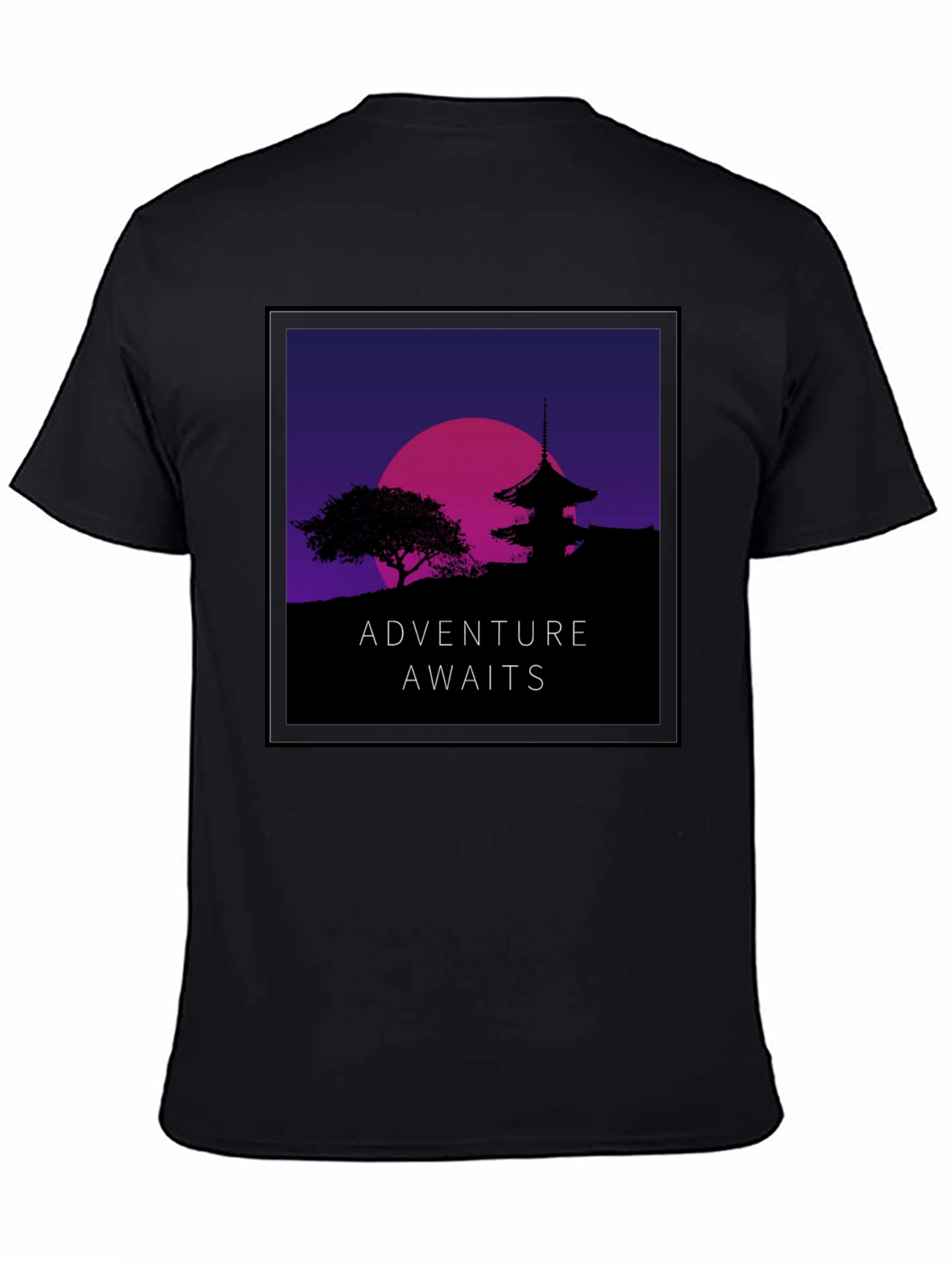 Adventure Awaits Graphic Tee - Black