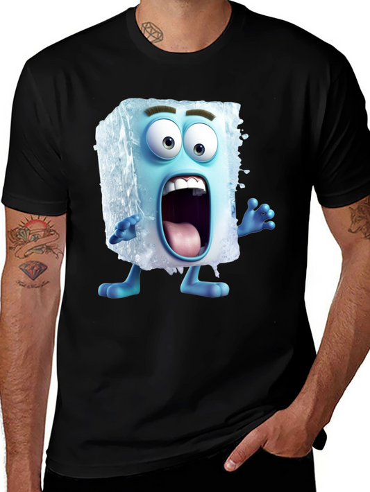 Cartoon Ice Cube Graphic T-Shirt