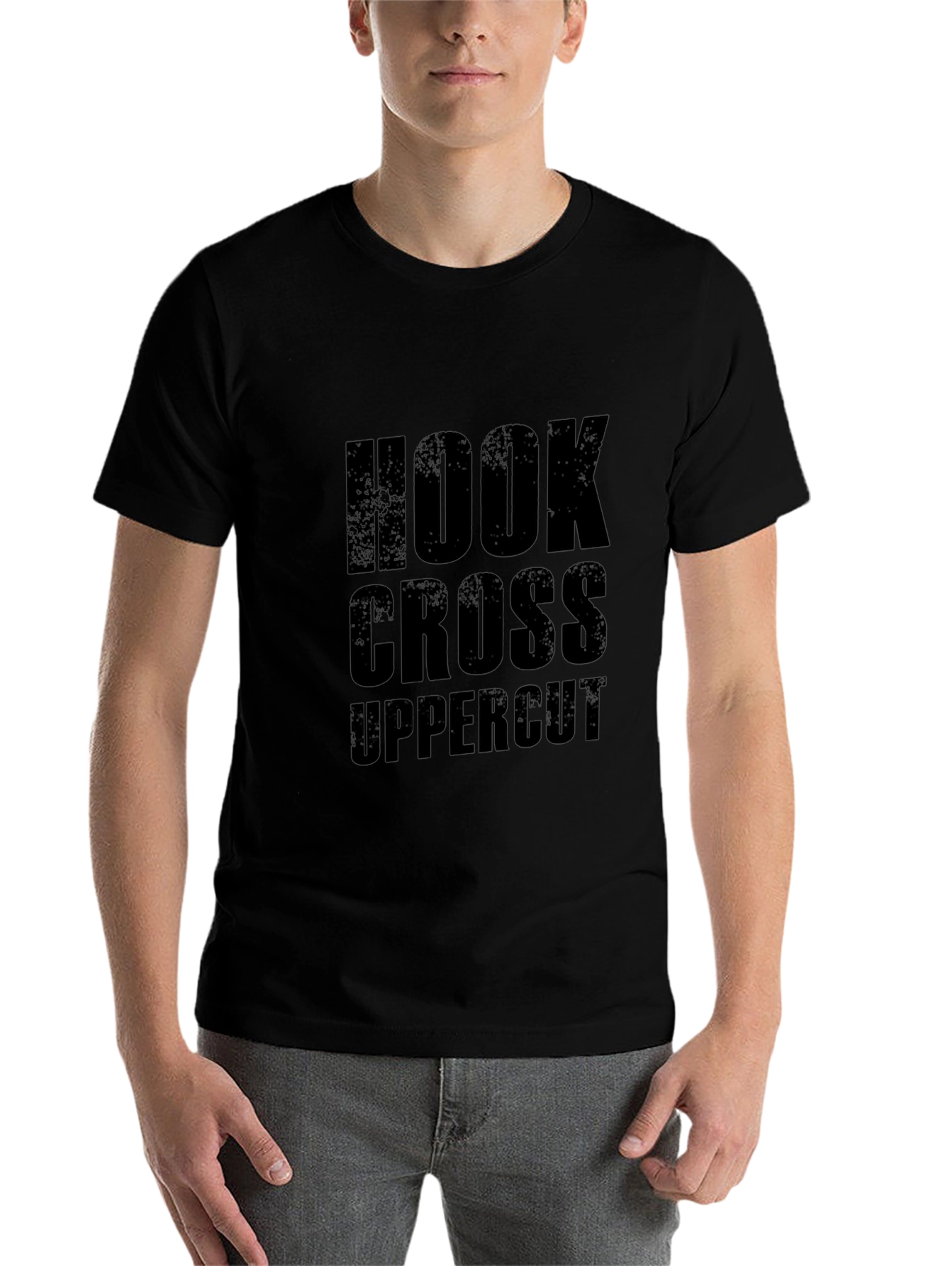 Hook Cross Uppercut Black T-Shirt