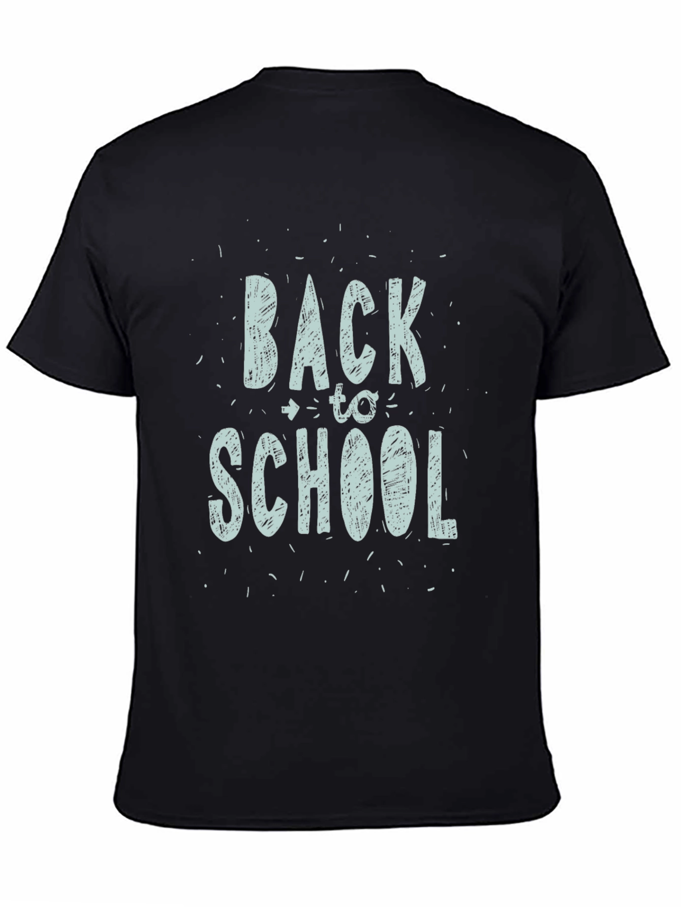 Back to School Graphic Print Tee - Black