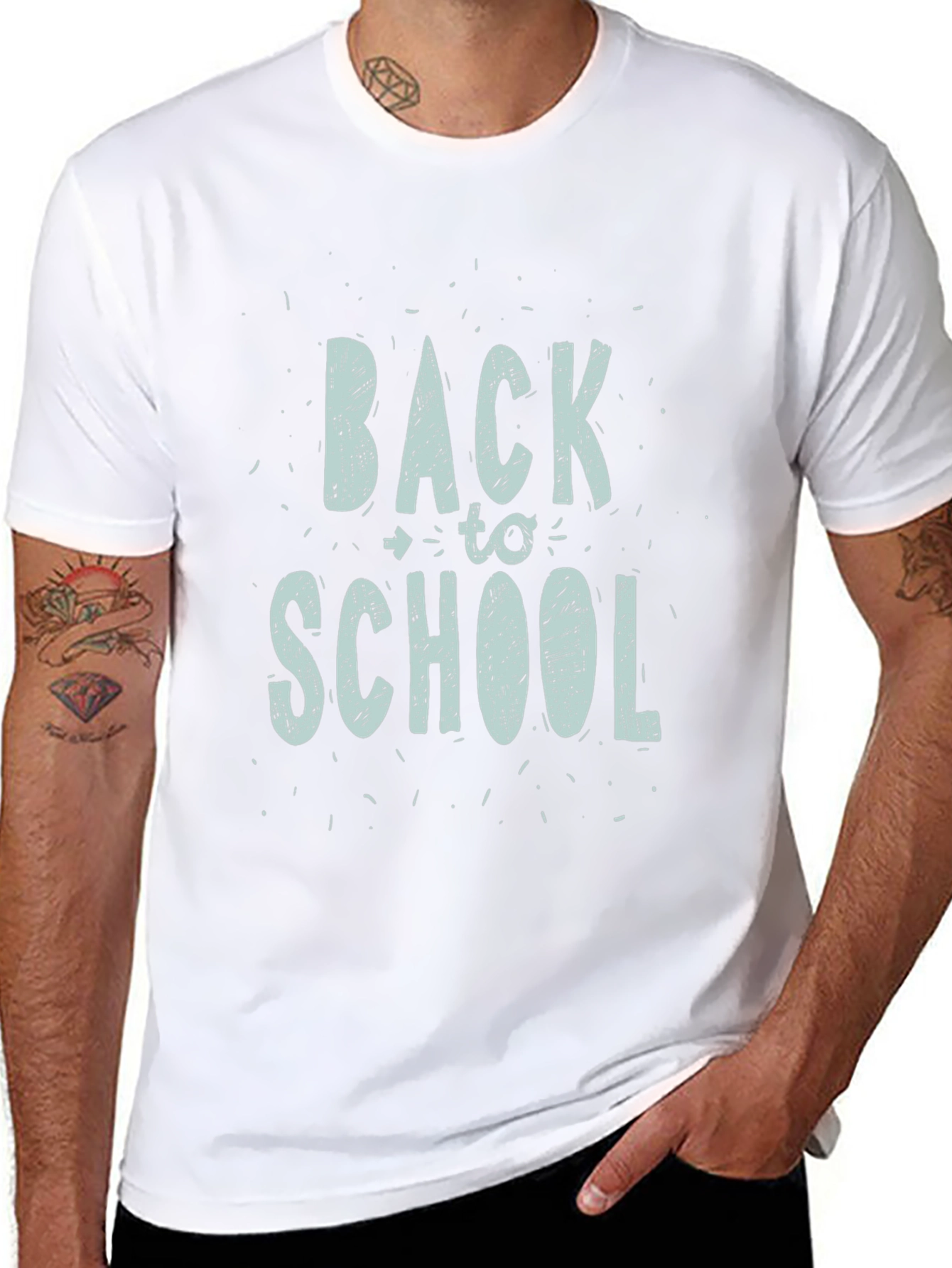 Back to School Graphic Print Tee - Black