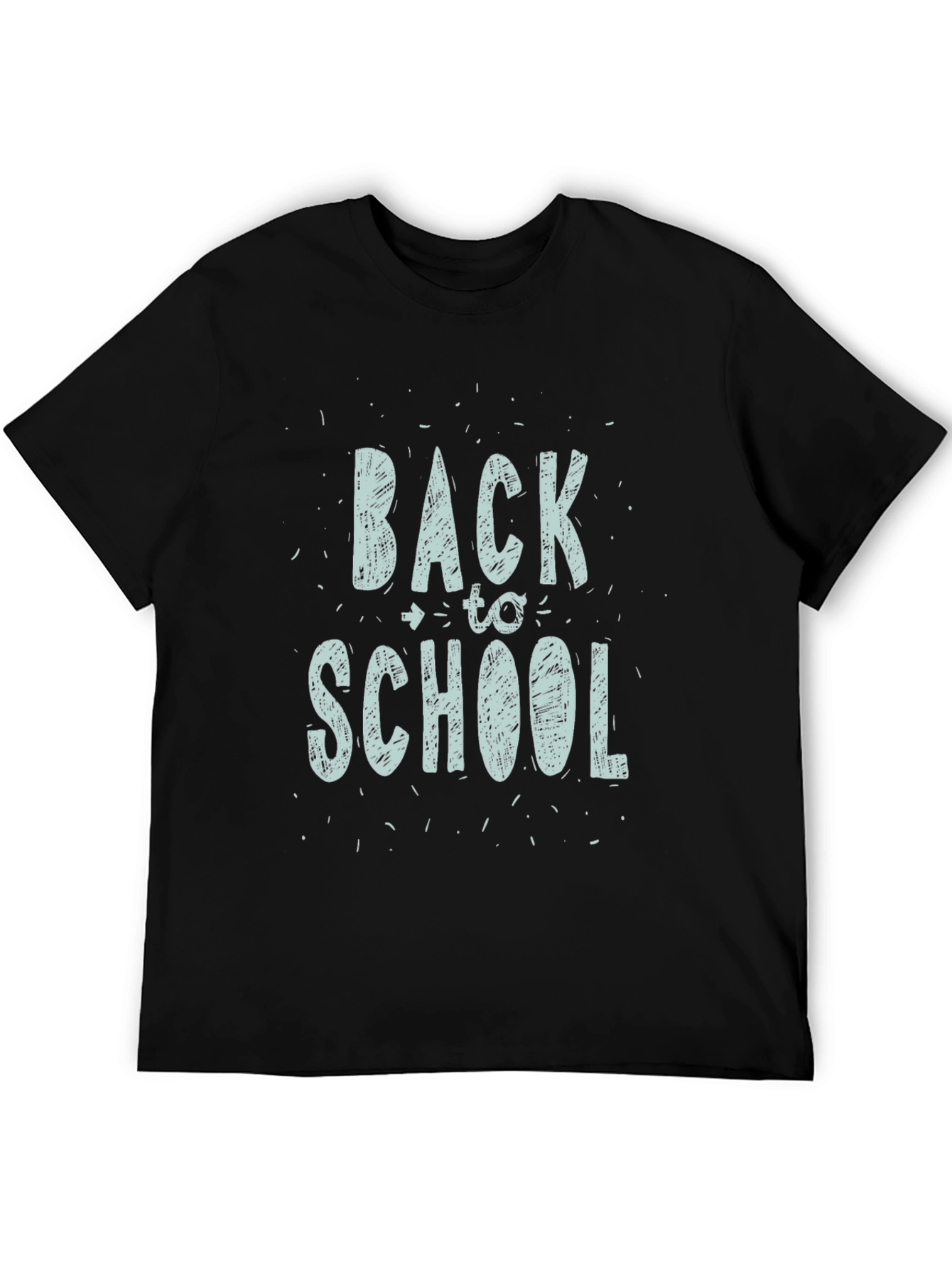 Back to School Graphic Print Tee - Black