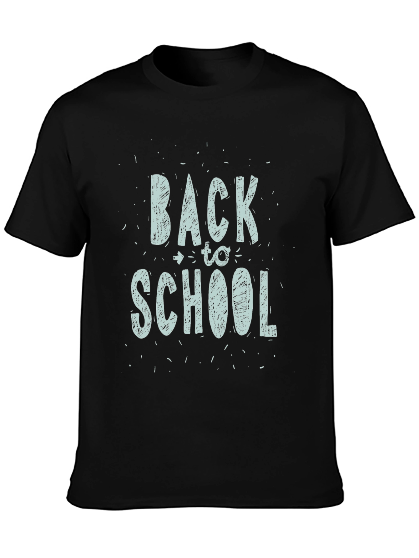 Back to School Graphic Print Tee - Black
