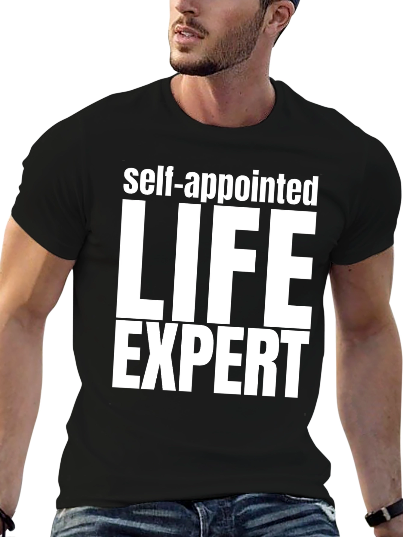 Self-Appointed Life Expert Graphic Tee - Black