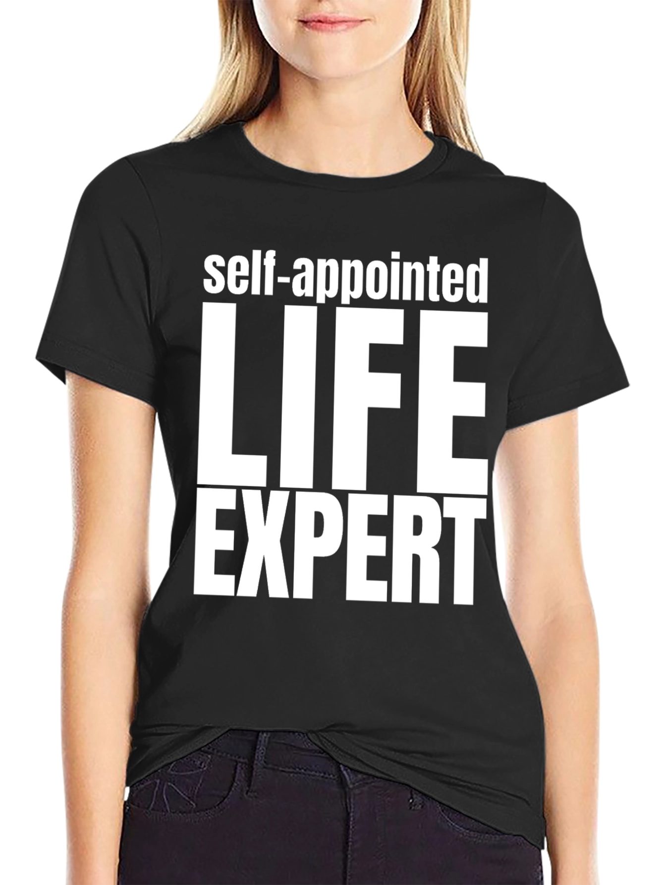 Self-Appointed Life Expert Graphic Tee - Black