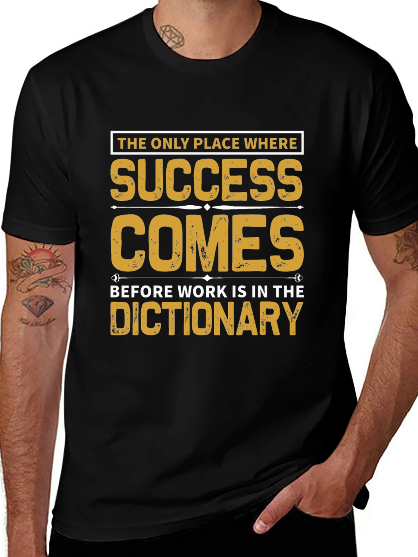 Success Before Work Black Graphic Tee