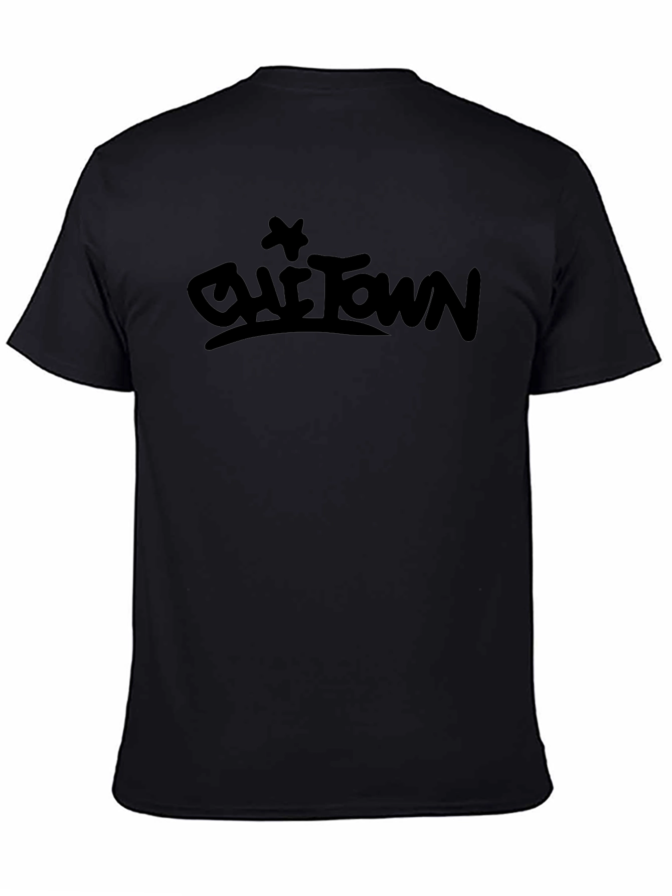 Cool Graphic Print T-Shirt - Black