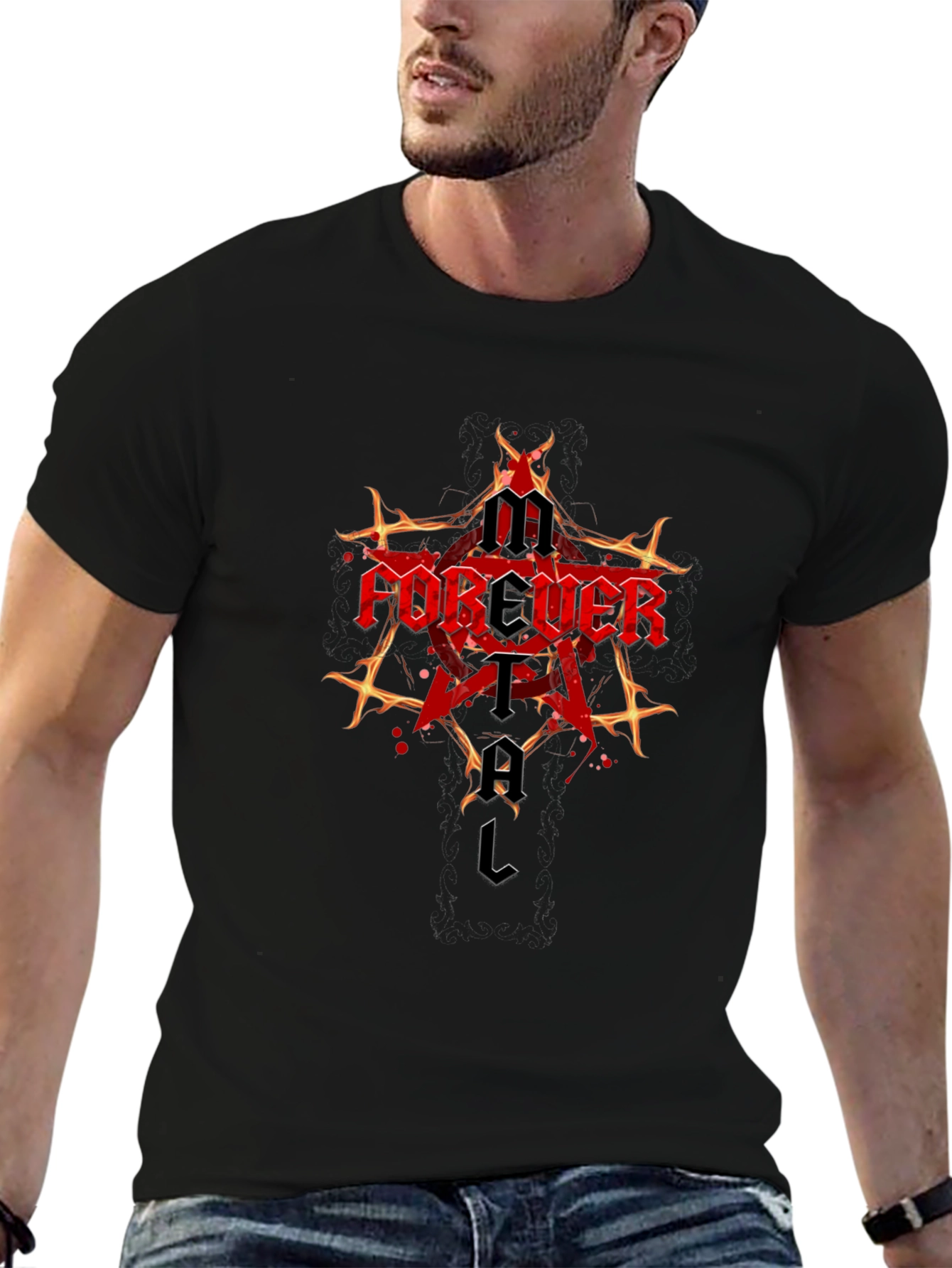 Forever Metal Graphic Tee - Black