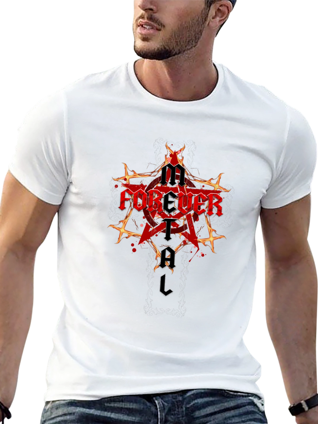 Forever Metal Graphic Tee - Black