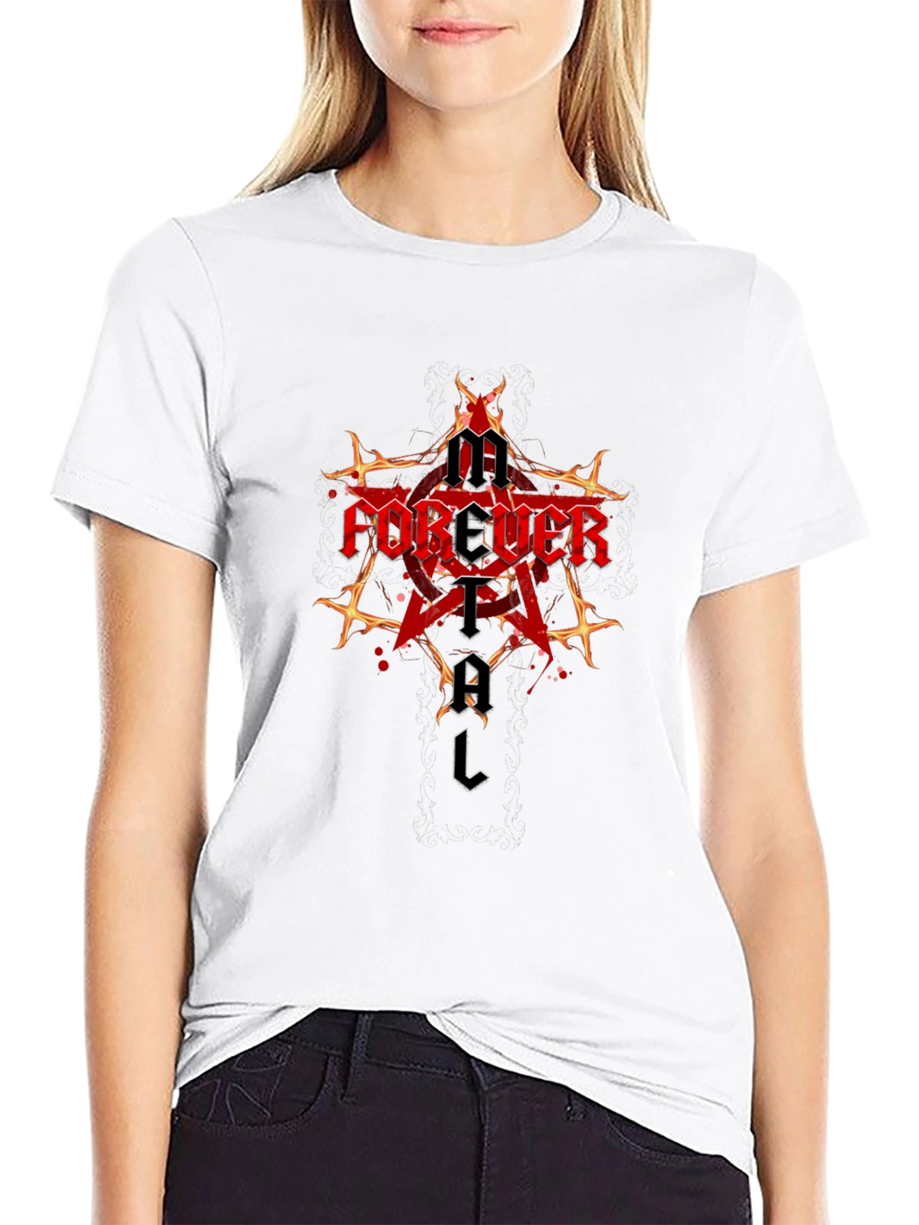 Forever Metal Graphic Tee - Black