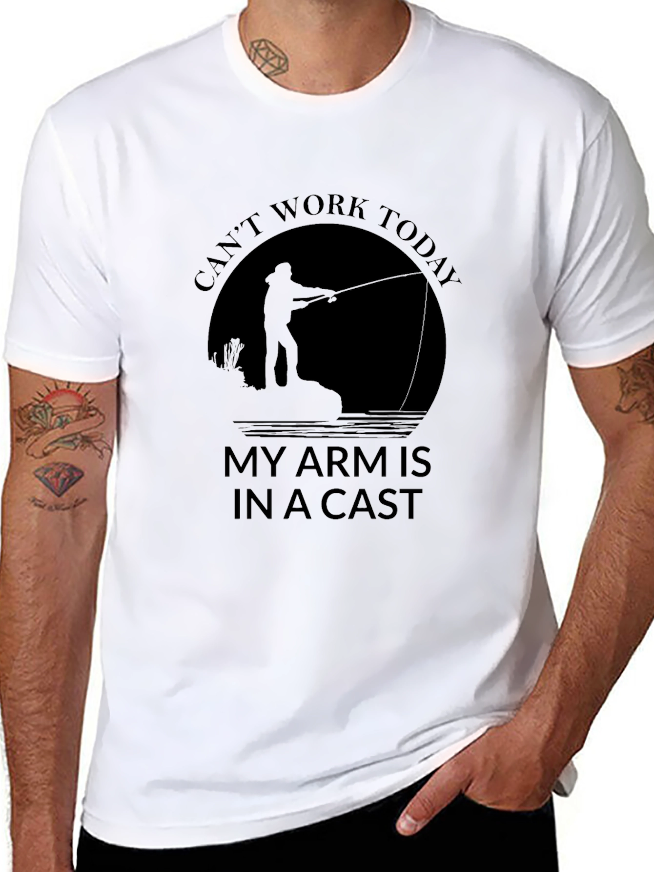 Funny Fishing T-Shirt - Cant Work Today