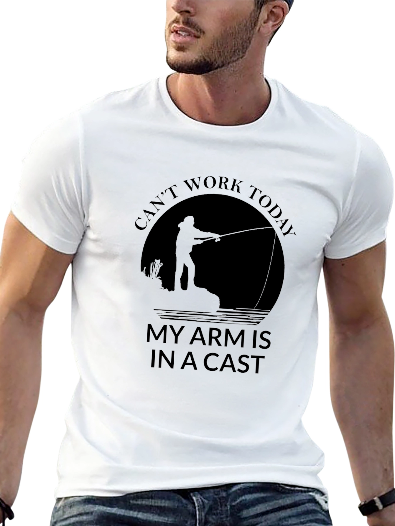Funny Fishing T-Shirt - Cant Work Today