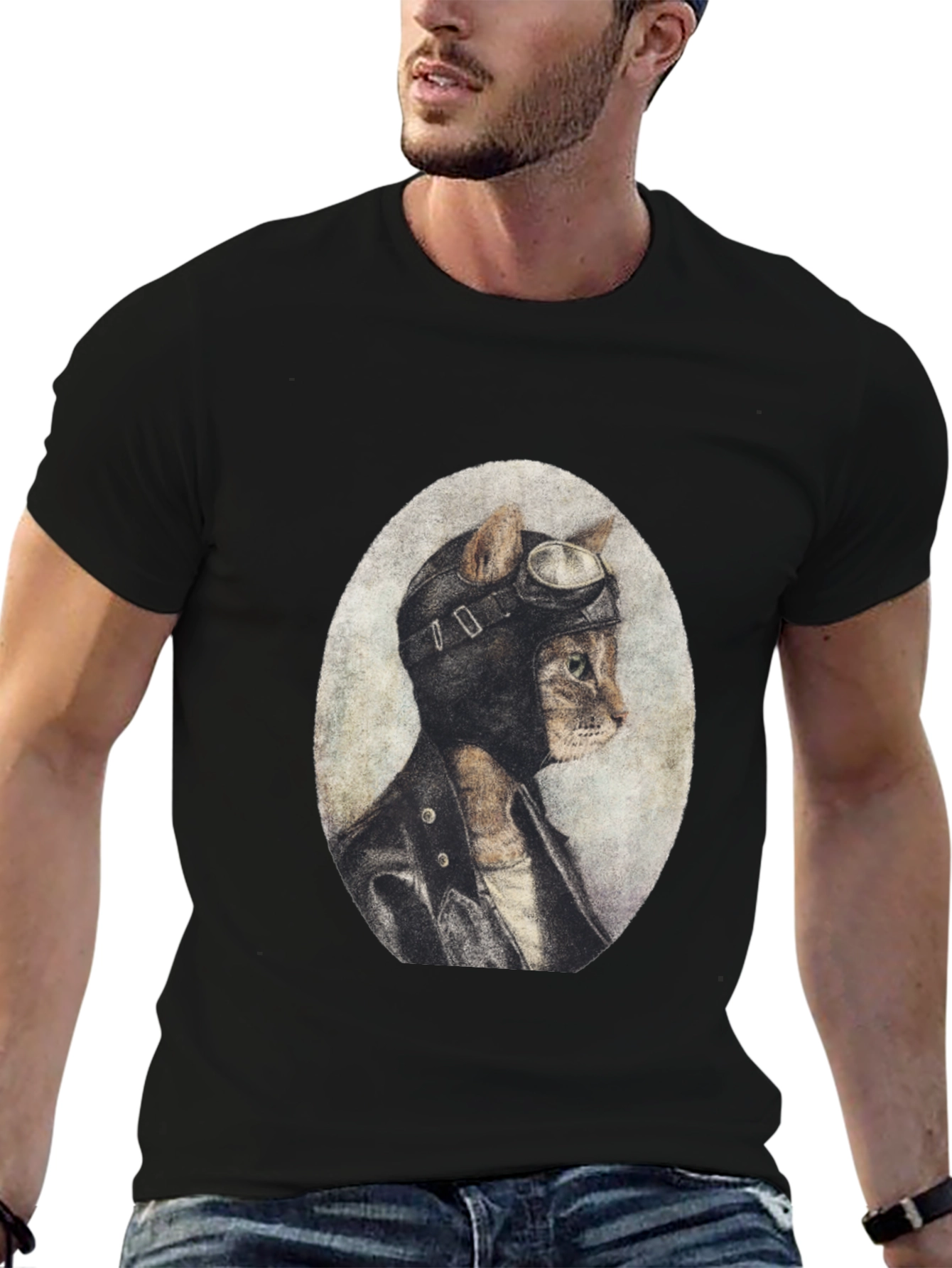 Pilot Cat T-Shirt - Unique Graphic Tee