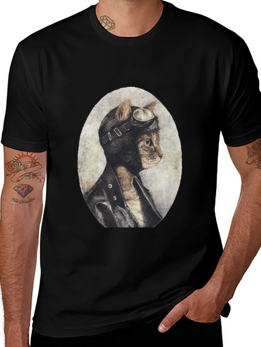 Pilot Cat T-Shirt - Unique Graphic Tee