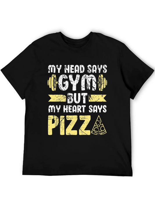 Gym vs. Pizza Graphic Tee - Funny Workout Shirt