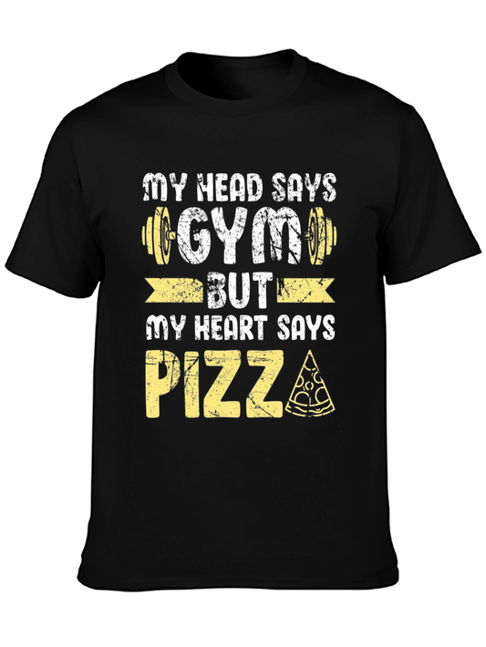 Gym vs. Pizza Graphic Tee - Funny Workout Shirt
