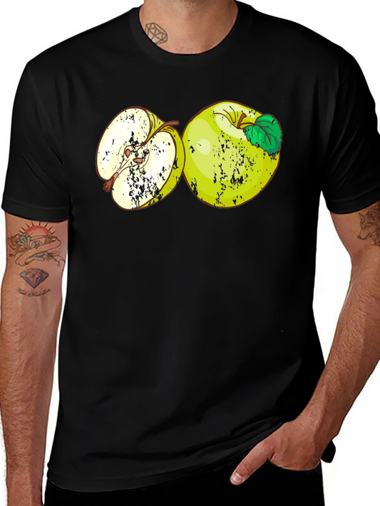 Apple Graphic T-Shirt - Casual Black Tee
