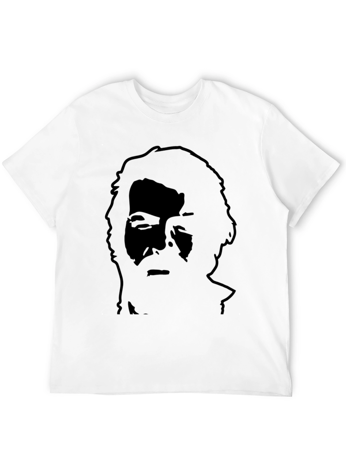 Silhouette Portrait Black T-Shirt