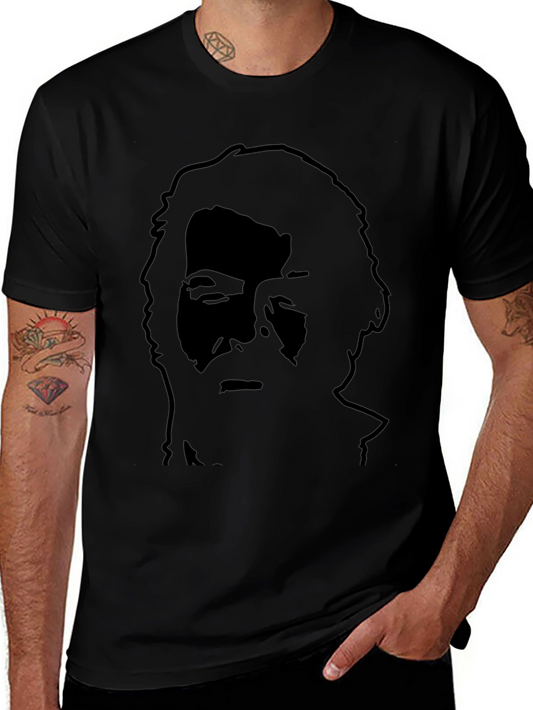 Silhouette Portrait Black T-Shirt