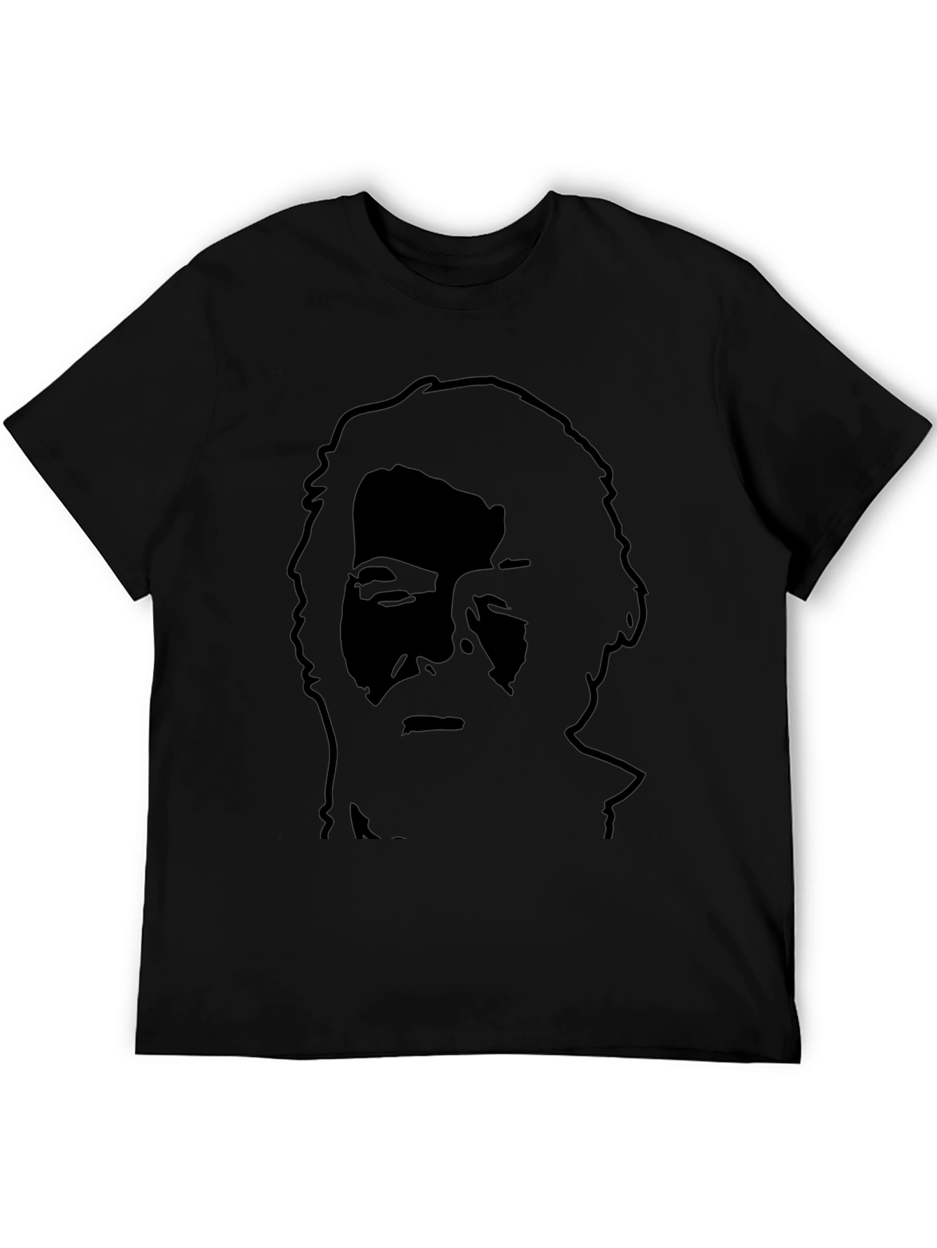 Silhouette Portrait Black T-Shirt