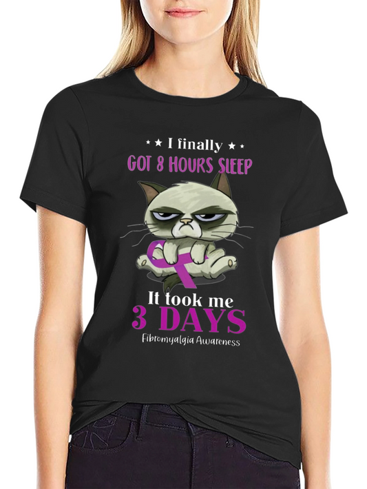 Fibromyalgia Awareness Grumpy Cat T-Shirt