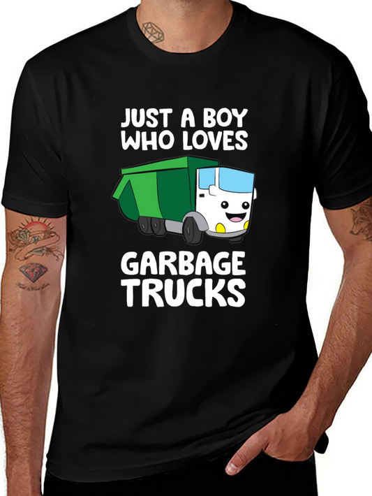 Just A Boy Who Loves Garbage Trucks T-Shirt