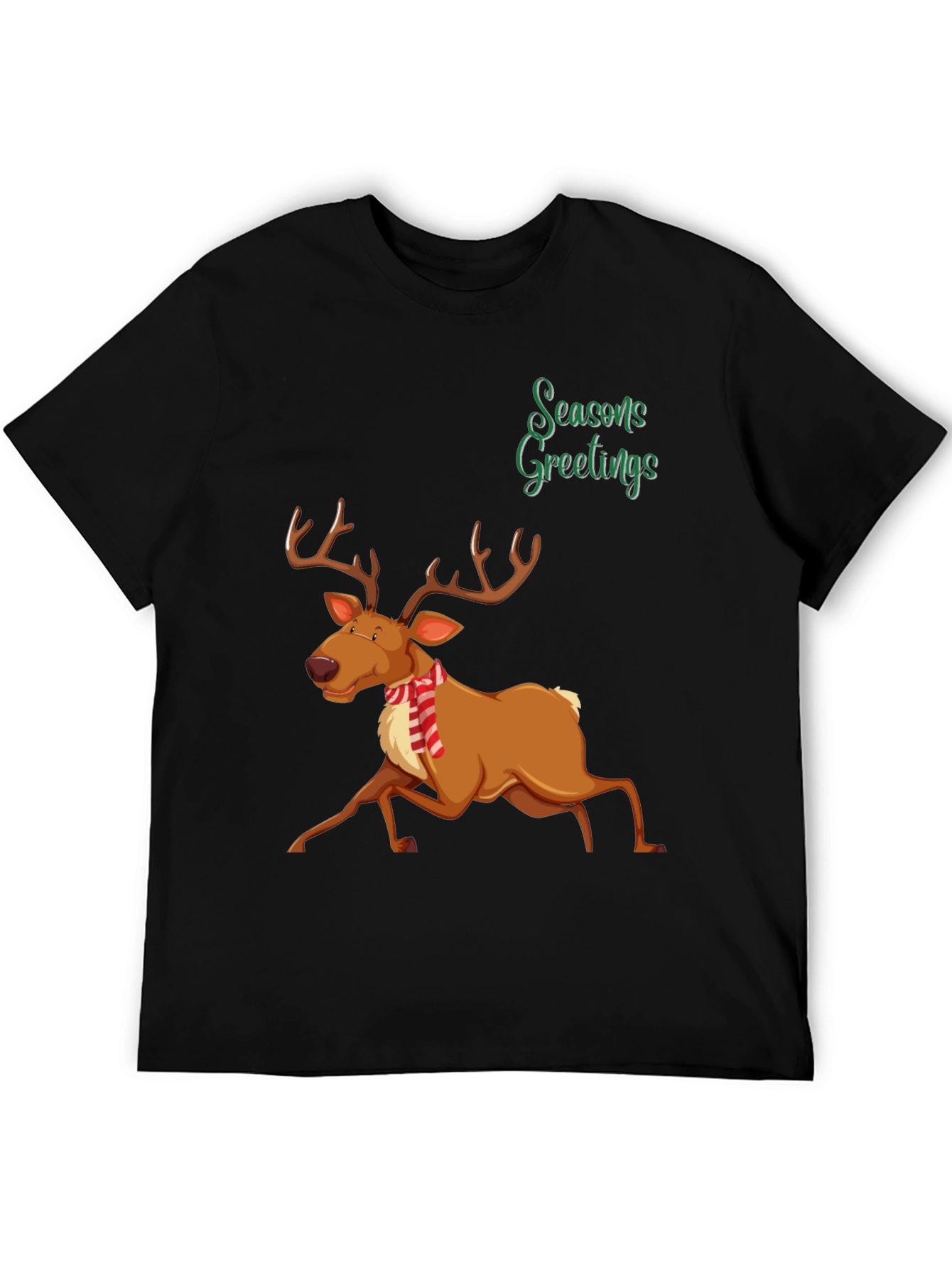Festive Reindeer Christmas Graphic T-Shirt