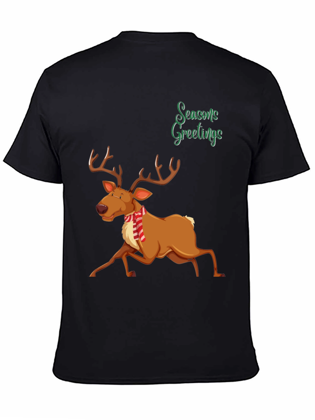 Festive Reindeer Christmas Graphic T-Shirt