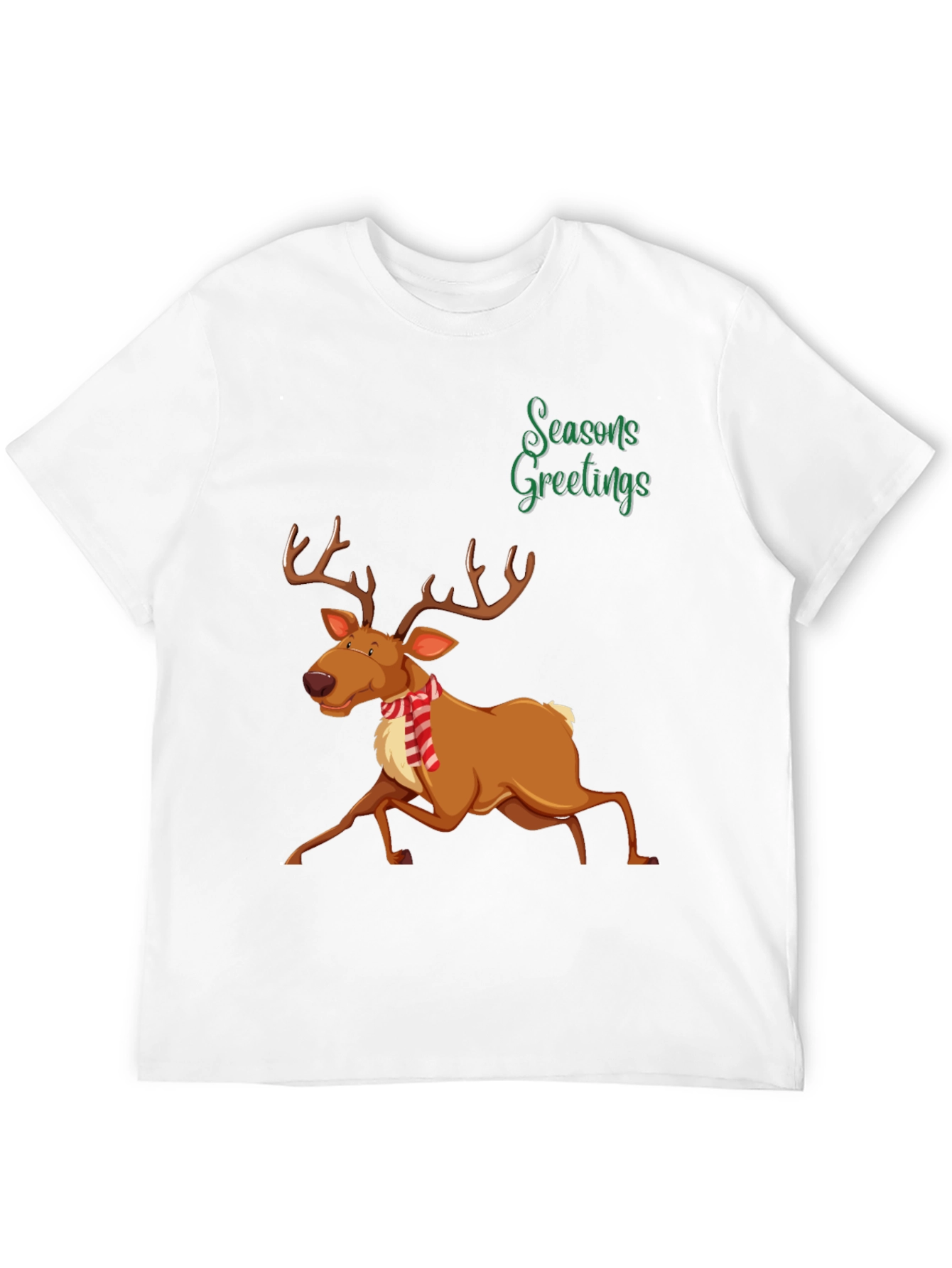 Festive Reindeer Christmas Graphic T-Shirt