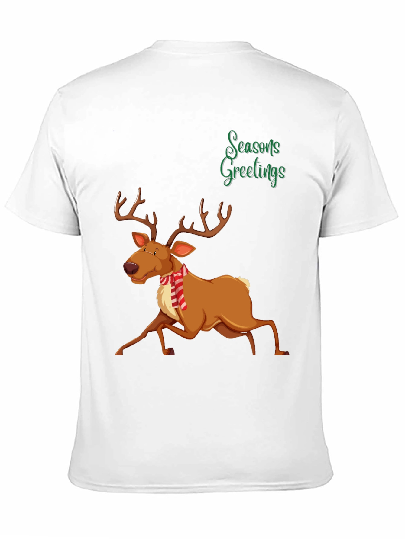 Festive Reindeer Christmas Graphic T-Shirt