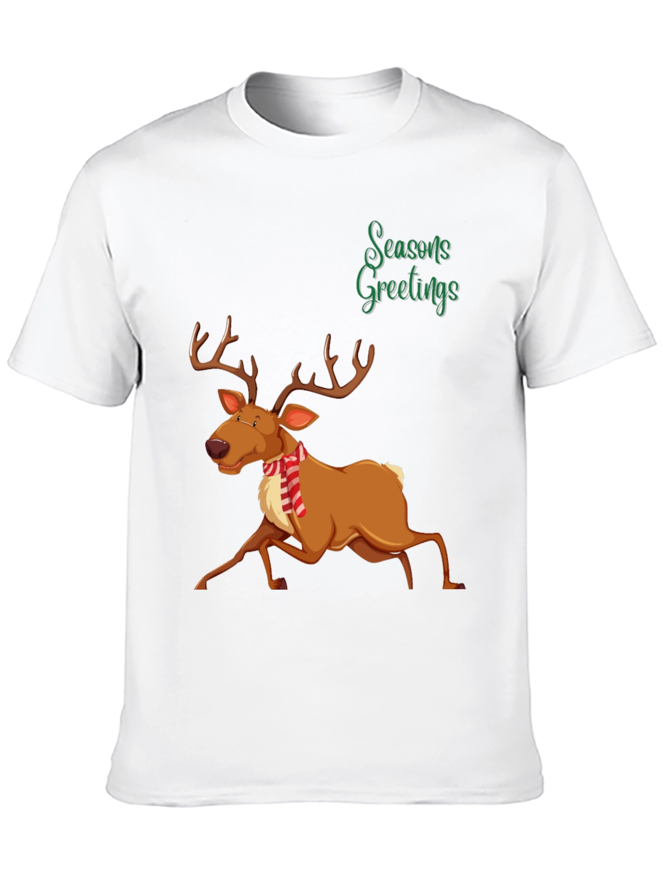 Festive Reindeer Christmas Graphic T-Shirt